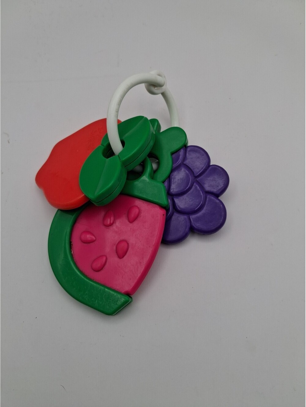 The First Years Key Ring Rattle Teether Fruit Shapes Baby Toddler Toy